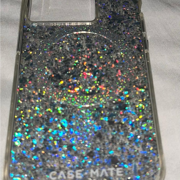 Case-Mate Sparkle Case for iPhone 15 Pro - Silver Glitter - Picture 3 of 4